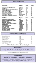 Wine Menu - click to enlarge
